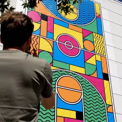Creating Outside the Lines: An Interactive Mural